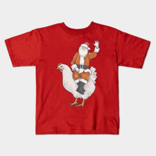 Santa's chicken helper Kids T-Shirt